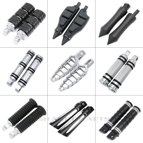 Male Mount Motorcycle CNC Footrests Foot Pegs For Harley FXST Heritage FLST FLSTC FXSTC FLSTF Night Train FXD FXDC FXDB FXDL FLD