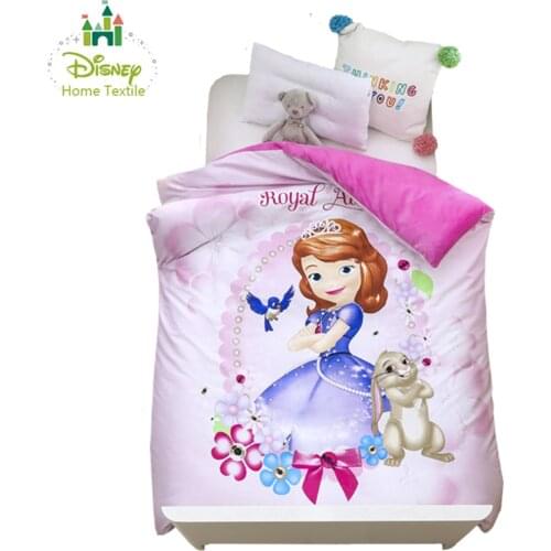 Pink Sofia Princess duvet cover baby kids bedding cotton polyester comforter for girls bedroom 120*150cm Childrens duvet doona