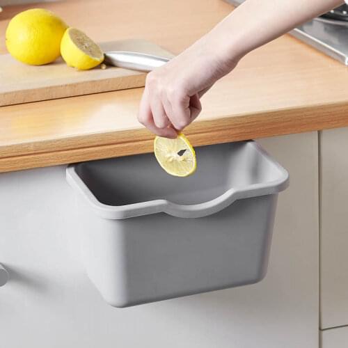 Cupboard Door Back Hanging Trash Rack Storage Kitchen Garbage Rubbish Bag Can Holder Hanging Kitchen Cabinet Trash Rack shelf