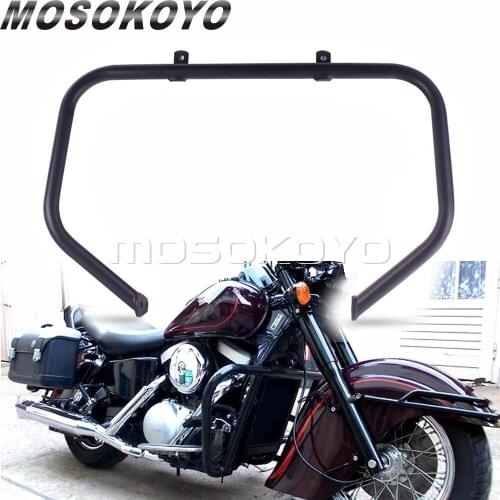 Motorcycle Custom Black 1 1/4" Front Engine Guard For For Kawasaki Vulcan 1500 VN1500 1996-2008 Highway Crash Bar Protector