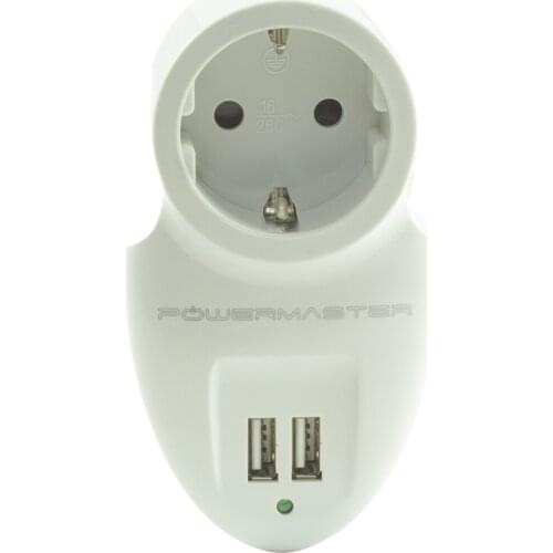 POWERMASTER 16A-3500W DUAL USBLİ SINGLE CURRENT PROTECTED SOCKET (79X155 MM)