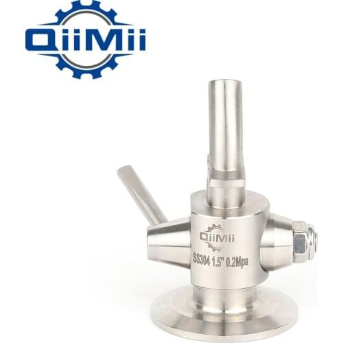 1.5" /2" SS304 Sanitary Clamp Brewing Sample Valve, SS304 Sampling Valve For Brewing