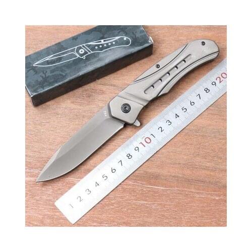 Silver Steel Folding Knife Tactical Hunting Survival EDC Pocket Knives Utility Camping Outdoor Combat Portable Knife Multi Tools