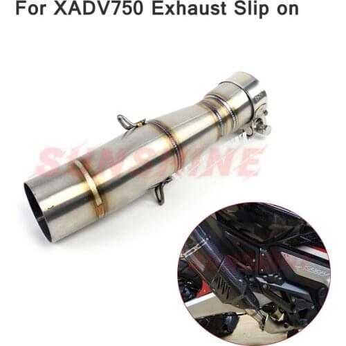 Slip on Motorcycle Exhaust Middle Pipe Modify Motorbike Connect Tube Muffler Stainless Steel For HONDA X ADV750 XADV750 XADV 750