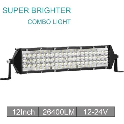 Led Work Light Bar 12inch 264w 4x4 Accessories Off Road for ATV UTV Turck Suv 12V 24v Led Light Bar Led Driving Lights