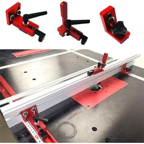30/45 Type T-Slot Miter Stop Woodworking Aluminium Profile Fence 75mm Height for Table Saw Woodworking DIY Tools