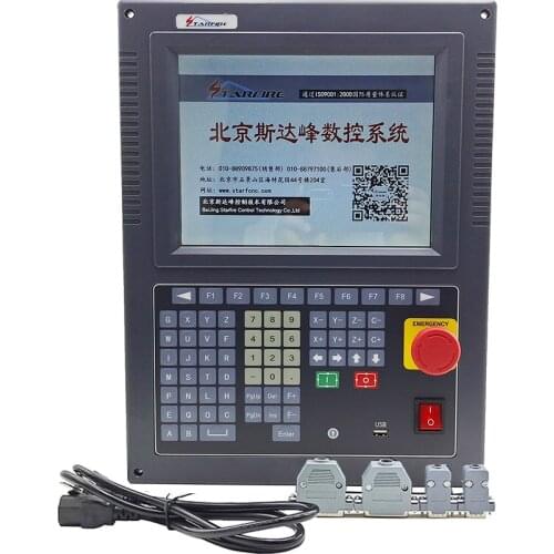 THC 2-axis CNC plasma flame cutting control system F2300SG-N controller F2300SG-N large color screen with emergency stop button