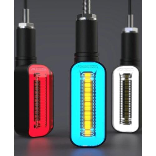 Universal Motorcycle Turn Signals Lights Signals DRL Flowing Water Flasher 2 in 1 Blinker Tail Lamp 12 LED tail light