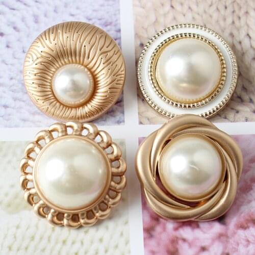 Metal pearl button windbreaker, tweed coat, jacket, 100 sets of decorative buttons, 10 sets