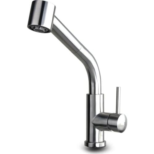 High quality 304 stainless steel faucet with brushed finish pull out kitchen faucets brushed faucet hot & cold water