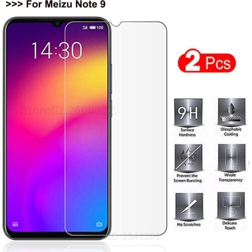 2PCS Tempered Glass Meizu Note 9 Screen Protector 9H Phone Explosion-proof Protective Glass Cover Case Film for Meizu Note 9