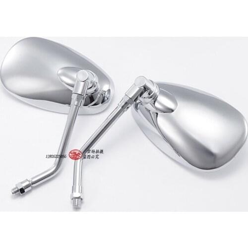 10mm Motorcycle Backup Mirrors Universal Motorbike Rearview Mirror Silver Reflective mirror Moto Accessories for Yamaha Kawasaki