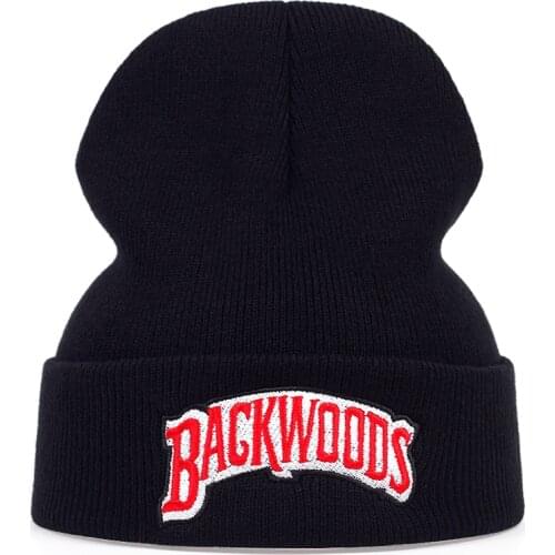 Winter Short Letter Embroidery BACKWOODS Knitted Beanies Hats Men Women Couple Cold Weather Warm wool Cap hip hip hats casquette