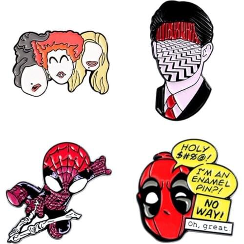 Anime Pins Enamel Brooches Badges For Women Metal Decorative Enamel Pin Gothic Style Anime Brooches On Backpack Badges For Men