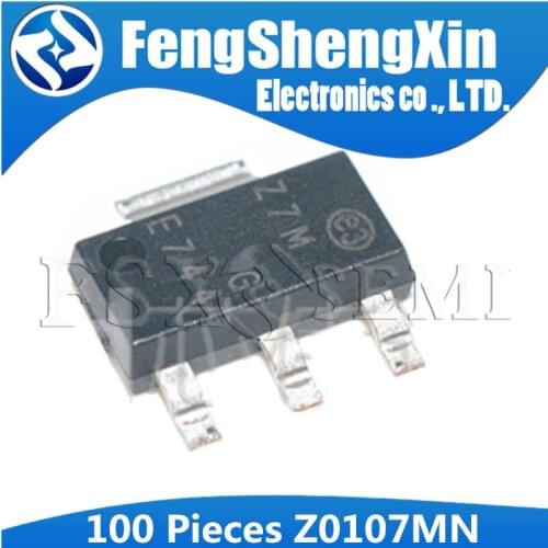 100pcs Z0107MN Z7M SOT-223 Z0107 Z0107M 27M Triac thyristor