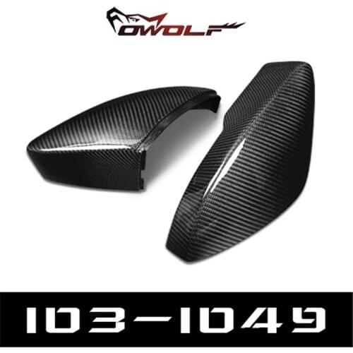 2Pcs Skoda Octavia 15-17 Refitting Carbon Fiber Rearview Mirror Cover Car Mirror accessories