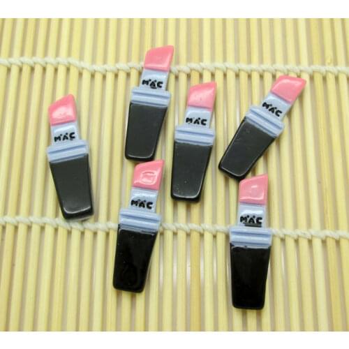 20Pcs Purple Makeup Lipstick Resin Crafts Kawaii Bead Flatback Cabochon Fridge Magnet Scrapbook DIY Accessories Buttons