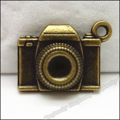 30pcs Vintage Charms Camera Pendant Antique bronze Fit Bracelets Necklace DIY Metal Jewelry Making