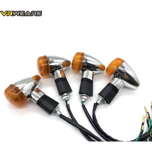 4pcs Motorcycle Turn Signals Lights For Kawasaki Vulcan VN800 900 1500 1600 1700 2000Custom Honda VTX1300 C R S RETRO Turn light