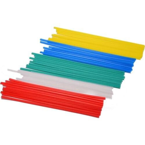 50pcs Plastic Welding Rods 5 Color PVC Welder Sticks Blue/White/Yellow/Red/Green Welding Rods For Car Bumper Repair Tools