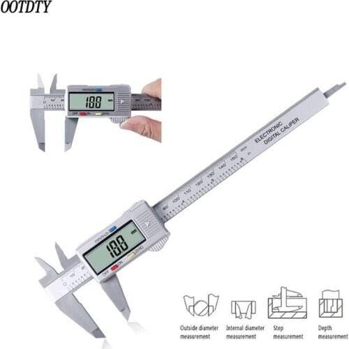 6inch 150mm LCD Digital Electronic Carbon Fiber Vernier Caliper Gauge Micrometer