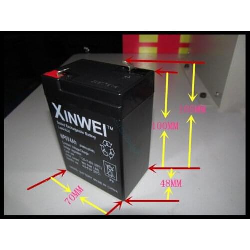Storage Batteries 6V 4Ah lead acid battery rechargeable battery Mainly for the LED flashlight, desk lamp, lighting battery