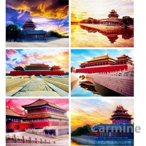 Diamond Painting DIY 5D Landscape China Forbidden City Cross Stitch Embroidery Picture Full Round&Square Drill Home Decoration
