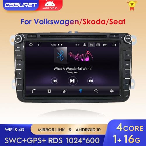 Clearance Price 8'' Android 10 Car Multimidia Stereo for VW POLO GOLF 5 6 PASSAT B6 CC JETTA TIGUAN TOURAN DVD wifi 4G DVR BT
