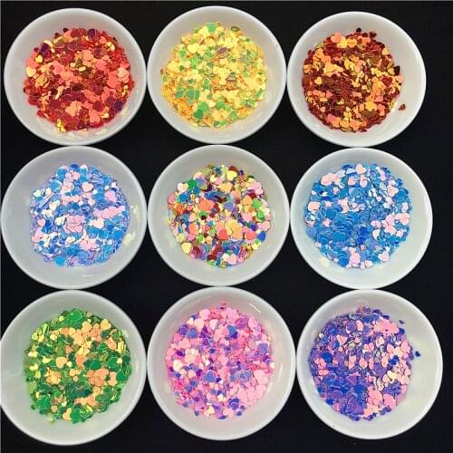 1440Pcs/Lot Mix 3mm 4mm 6mm Glittering Love Heart Loose Sequins Paillettes for Nail Art,wedding confetti,Crystal Mud Accessories