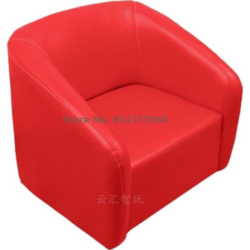 [Children sofa] High quality PU oil wax leather seat boy and girl mini sofa cute cartoon reading chair