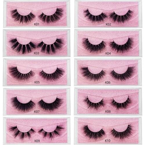 Thick Natural Long 3D Mink Hair Fake Lashes Soft Light Reusable Handmade Curly False Eyelashes Extensions 20 Pairs/Lot DHL