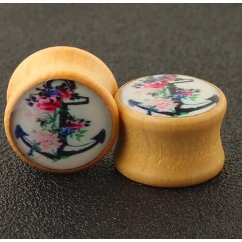 JUNLOWPY Wooden Ear Gauges Wood Flesh Tunnels Plugs for Women Men Earrings Stretcher Piercing Expander Set Body Jewelry 6-16mm