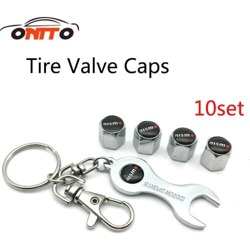 10set Tire Accessories Tire Valve Caps Auto Tyre Air Stems Cover for Nismo Logo Creative Emblem Wholesale Car Nuts & Bolts
