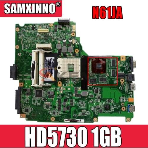 N61JA Motherboard REV2.1 HM55 Support i3 i5 For ASUS N61JA N61J Laptop motherboard HD5730 1GB All functions fully Tested