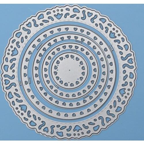 Metal Cutting Dies For Scrapbooking Embossing Die etch pierced circle frame Cut Dies DIY Paper Cards Craft Stencils
