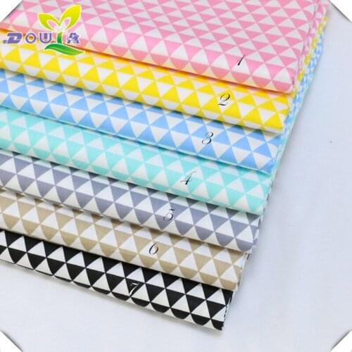 Cartoon triangle printcloth kindergarten baby cotton quilt pillow handmade cloth cotton fabric