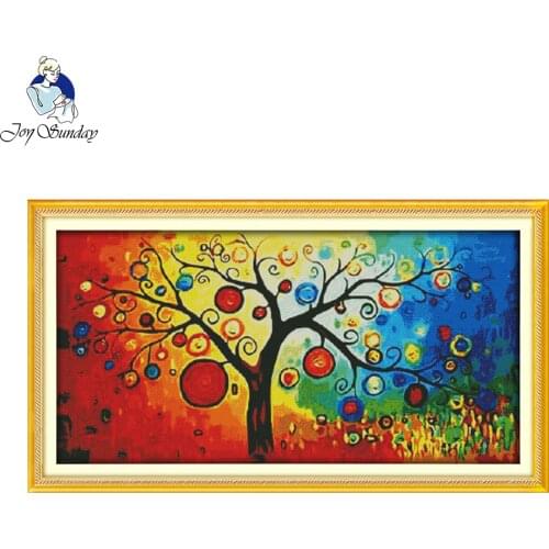 Joy Sunday Senic style Cross stitch kits The Money Tree 11CT 14CT Counted and Stamped Handmade DIY Embroidery Needlework
