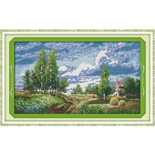 The spring field cross stitch kit 14ct 11ct count printed canvas stitching embroidery DIY handmade needlework