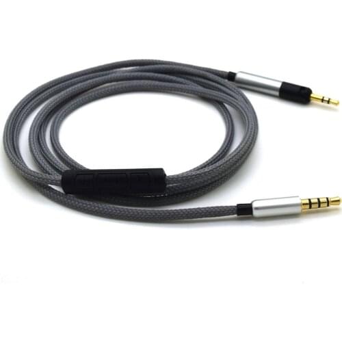 Headphone cable extension with microphone 3.5mm Male to 2.5mm Male Replace Cable OFC Wire for Audio Technica ATH-M50x/M40x/M70x