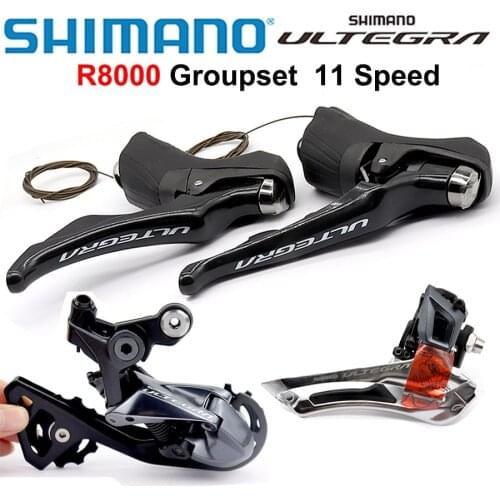 SHIMANO Ultegra R8000 Groupset 2x11 Speed R8000 Derailleurs Road Bicycle ST+FD+RD Dual Control Lever Front Rear Derailleur SS GS