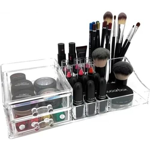 Plastic Makeup Organizer Cosmetic Drawer Makeup Storage Box Container Nail Casket Holder Desktop Sundry Storage Case Bead Tools