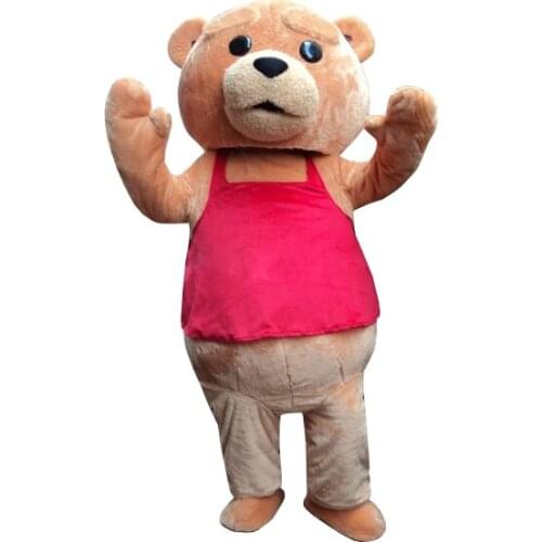 Positive feedback seller new ted costume teddy bear mascot costume Free Shipping