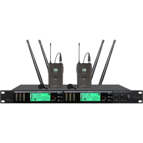 Bolymic Professional Stage Performance Lavalier Microphone system True Diversity Digital Headset Karaoke Microphone Wireless