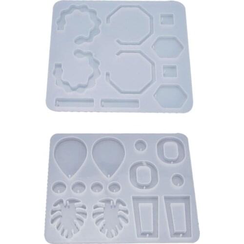 Resin Crystal Epoxy Mold Earrings Pendant Jewelry DIY Casting Silicone Mould Christmas New Year Decorations Gifts