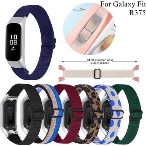 Soft Nylon Strap for Samsung Galaxy Fit-e R375 Smart Watchband Printed Elastic Loop Strap for Galaxy Fitt-e R375 Watch Strap