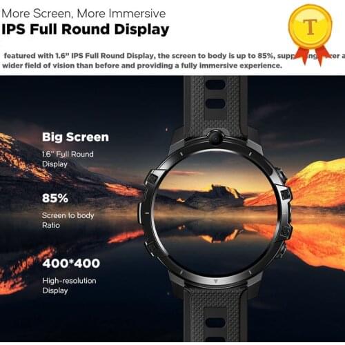 Best selling new Android10 systerm smartwatch 64GB big menory 4G 1.6inch IPS Display round Screen Smart Watch Phone man woman