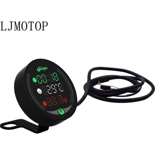 4-in-1 Motorcycle Meter Time/Water Temperature/Voltage/USB Display Table For KAWASAKI GTR1400 Concours Z1000SX NINJA 1000 H2 H2R