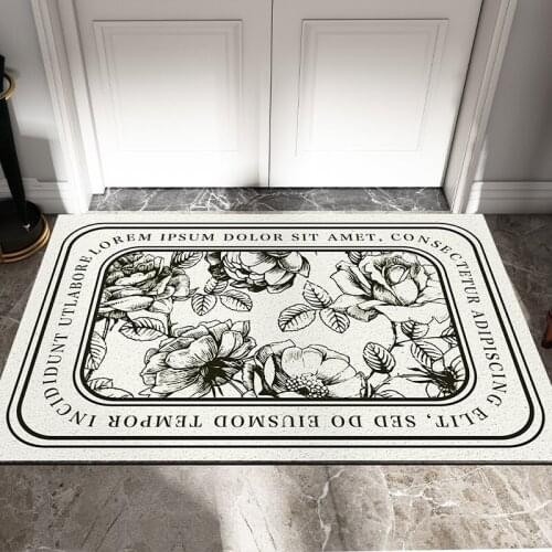 Nordic Home Door Mat Kitchen Mat Living Room Mat Hallway Entrance Door Mat Carpet Anti-slip Mat PVC Can Be Cut Custom Mat Carpet