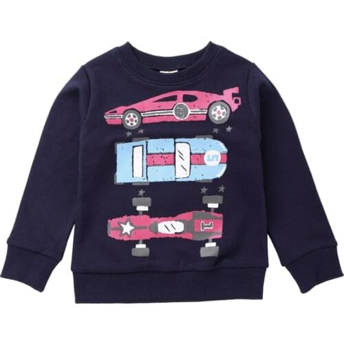 Sport Sweatshirts For Boys Girls Cute Fun Racing Car Design Blouse Kids Hoodies Children Pullover Tops Winter 2018 Baby Clothes