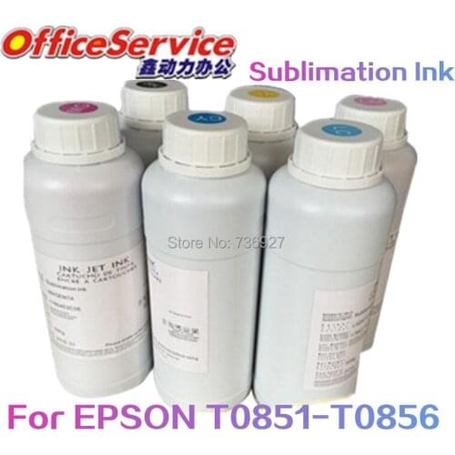 6X1000MLT0851 T0851N Sublimation Ink specialized For Epson Stylus Photo 1390 R330 1390 T60 Printer Heat Transfer Ink